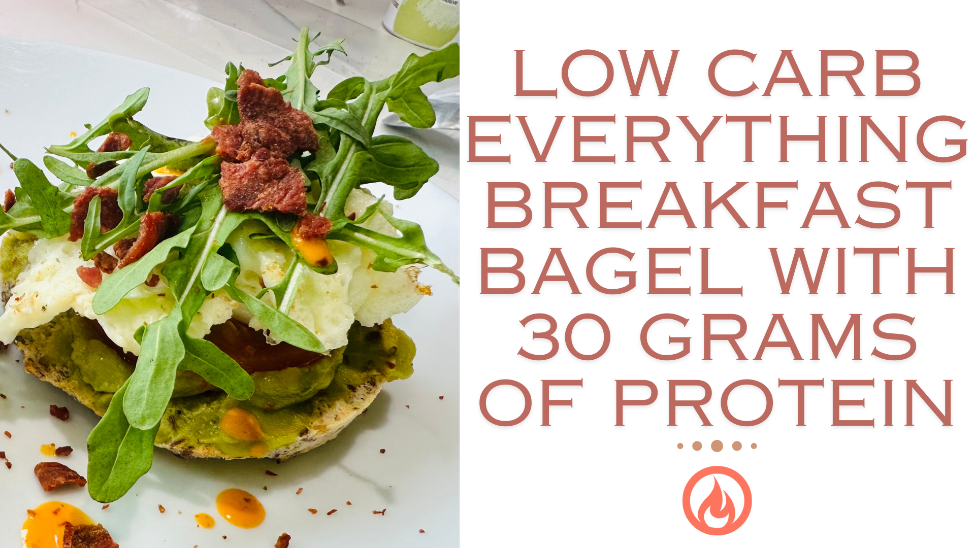 Gluten-Free & Dairy Free Low Carb Everything Breakfast Bagel with 30 grams of protein!
