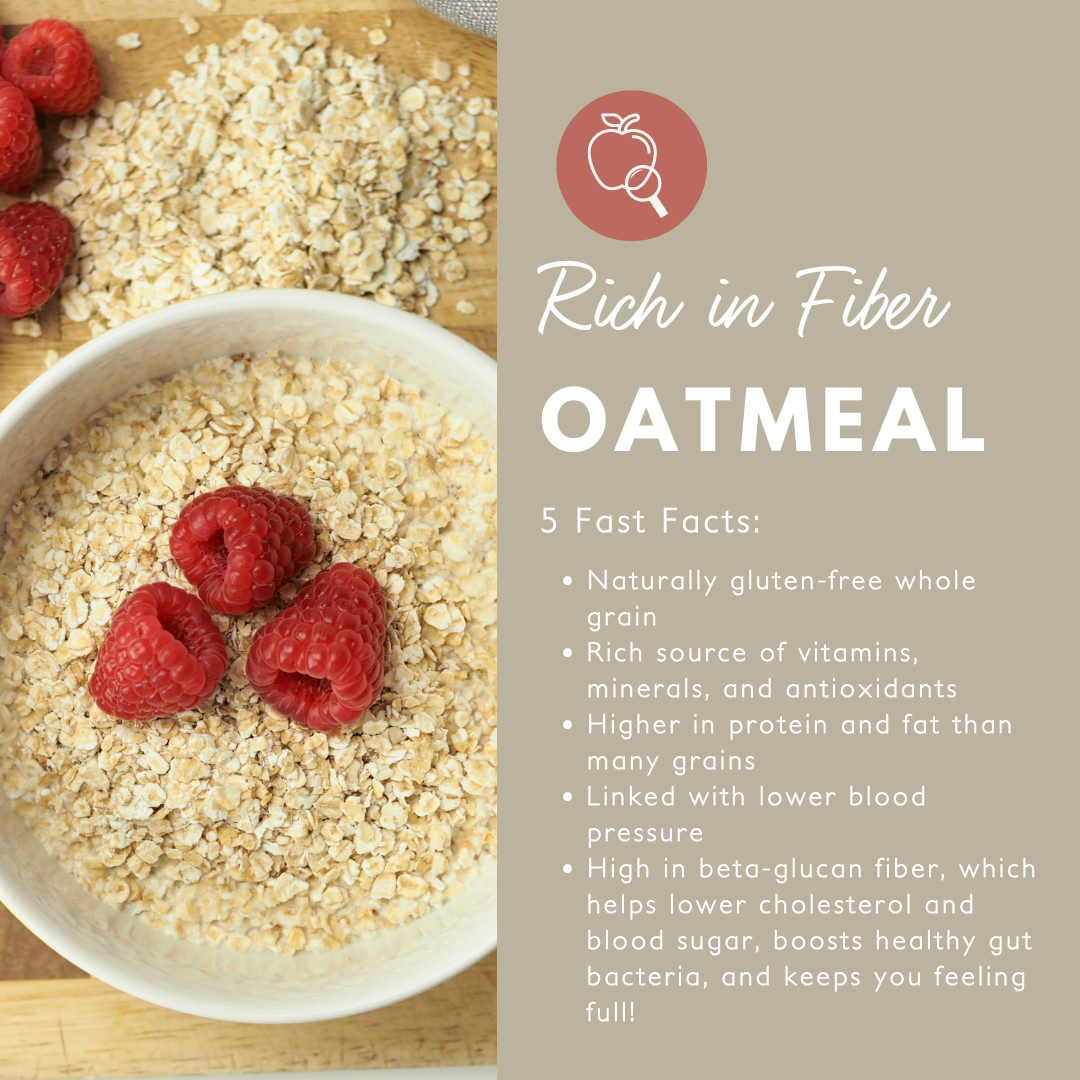 Rich in Fiber Foods Oatmeal