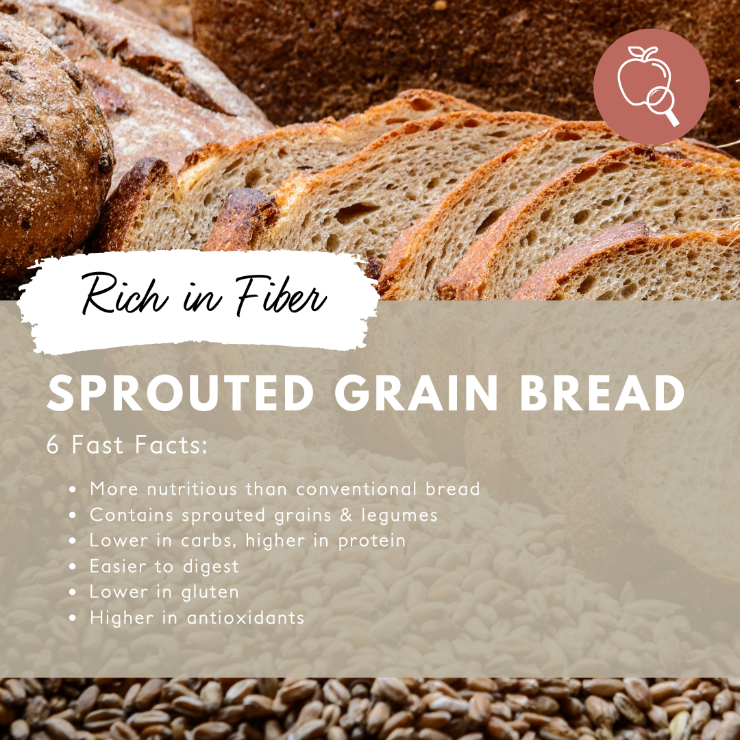 Fiber Rich Foods - sprouted Grain Bread